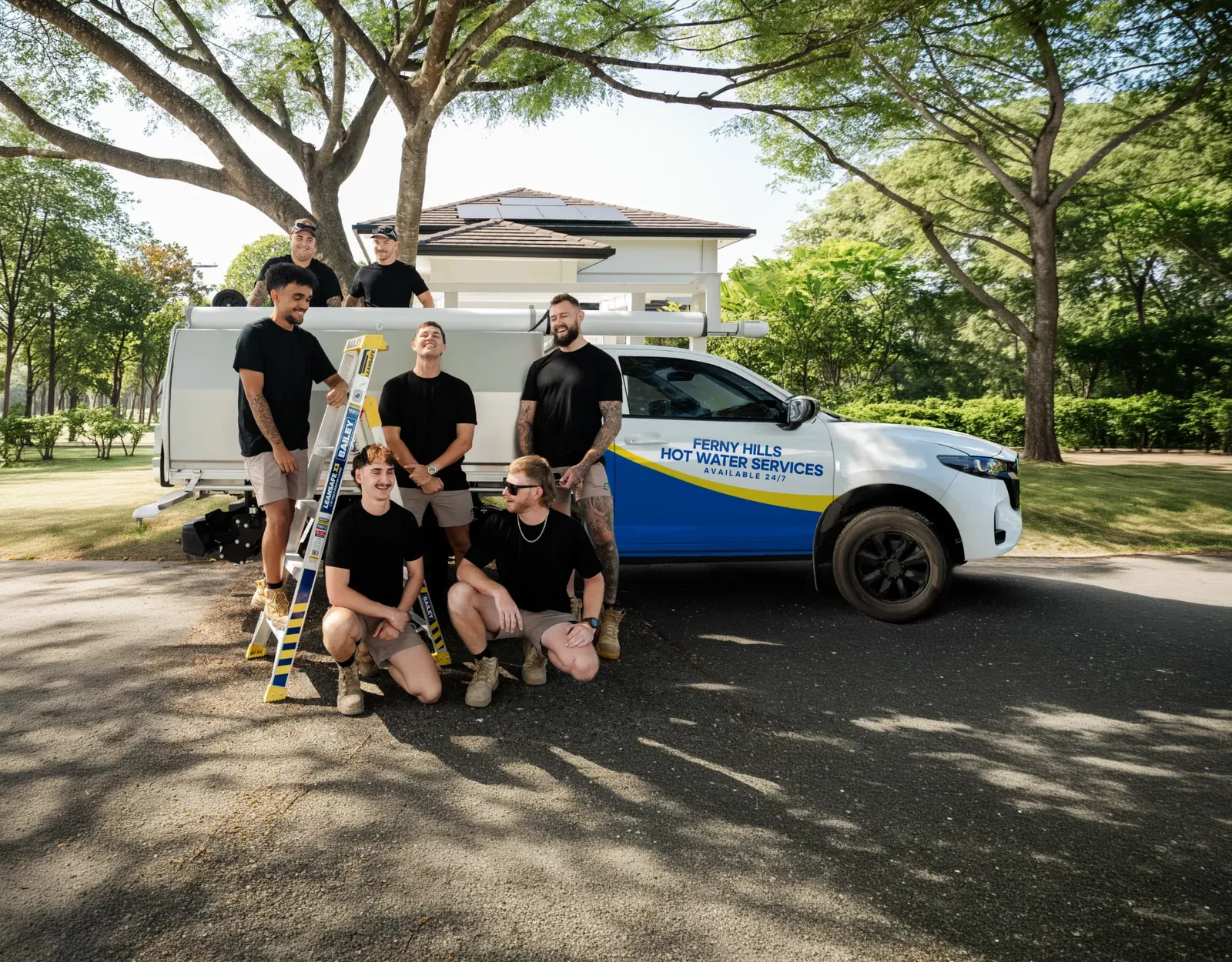 Ferny Hills Hot Water Services team and ute